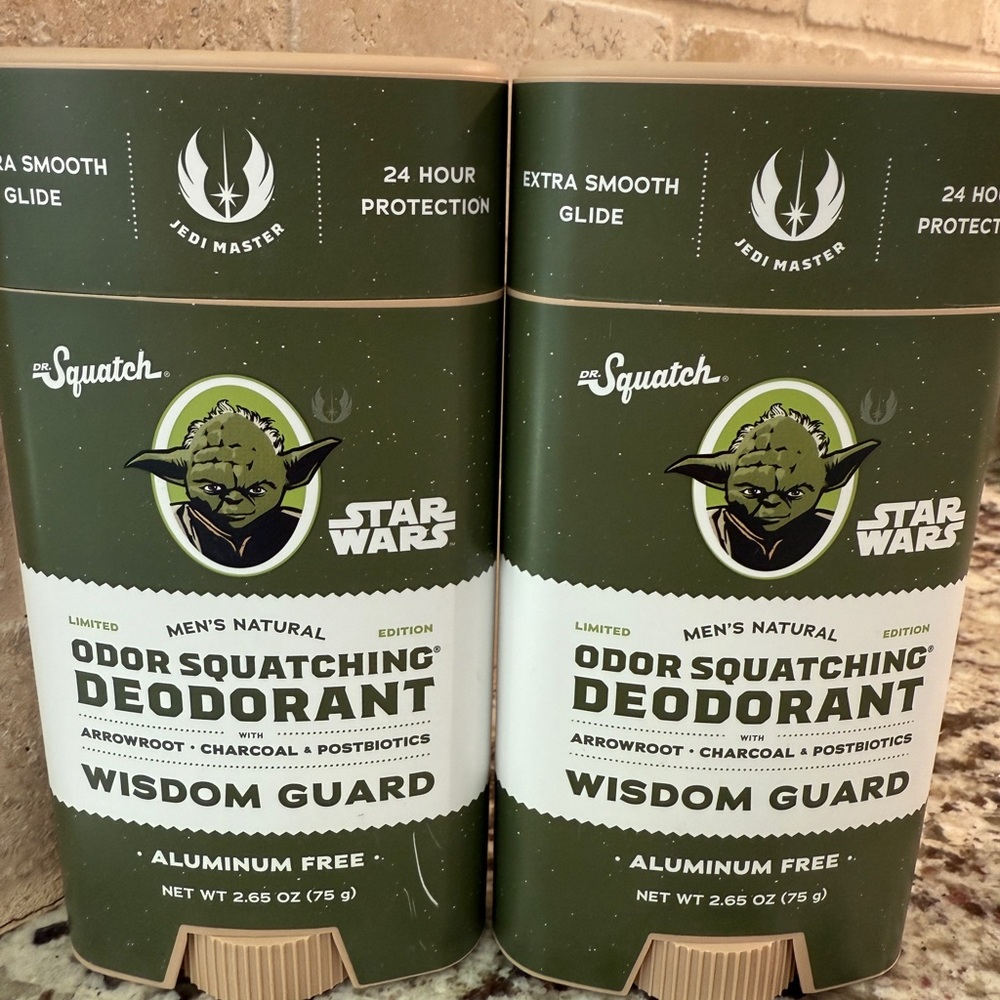 2 Star Wars YODA Odor Dr Squatch wisdom guard Deodorants